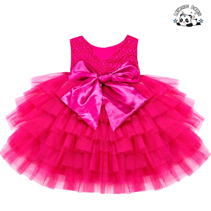 LEZONKIDS - Customizable New Fashion Mesh Lace Belt Sleeveless Girls Summer Dress Kids Princess Dress Party Dresses